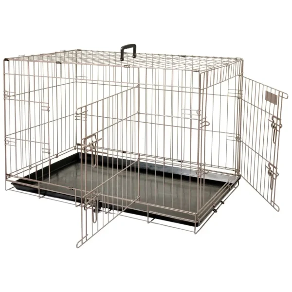 FLAMINGO Pet Crate Ebo Metallic Brown 92x56x64 cm 517582